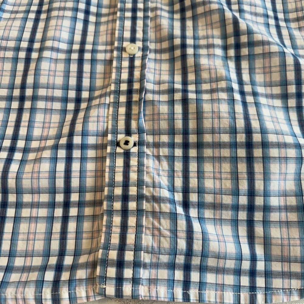 Izod saltwater relaxed classics button down the front plaid men’s shirt size L - Picture 5 of 13